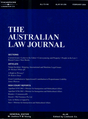 The Australian Law Journal 2004 The Australian Law Journal 2004